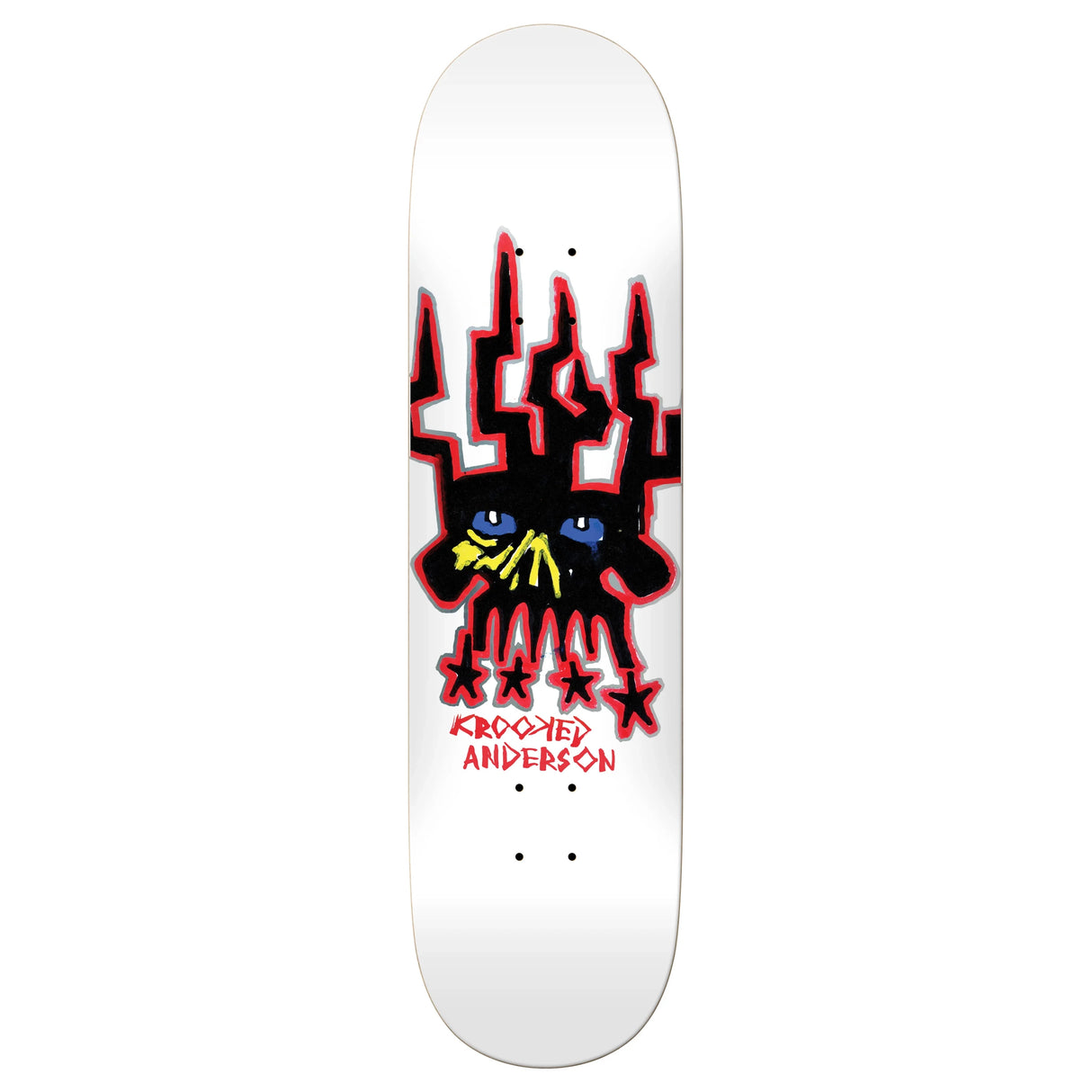 Krooked Manderson Skull King 8.38" Skateboard Deck