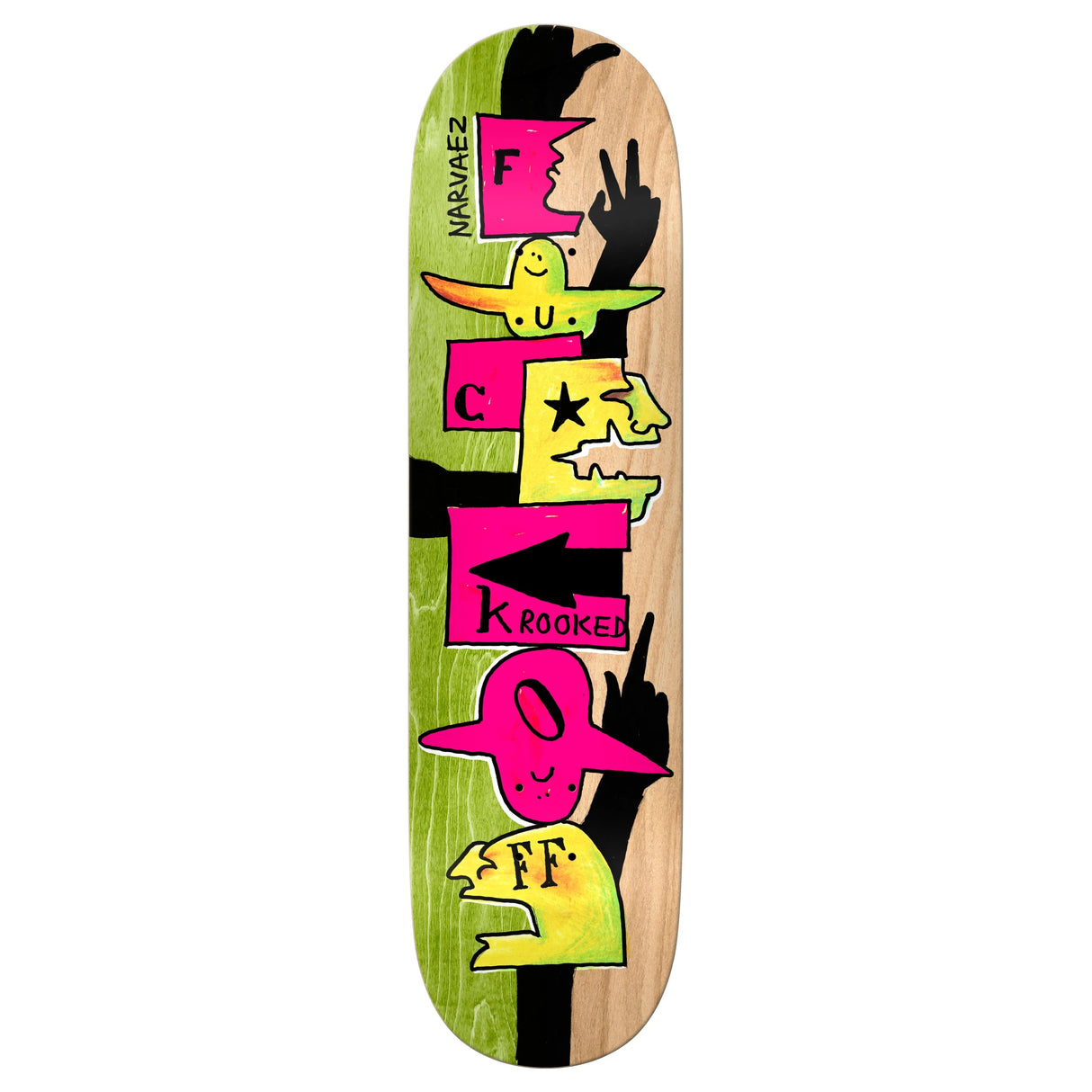 Krooked Sam Narvaez F Off 8.38" Skateboard Deck