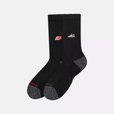 New Balance Active Premium Black Emb Shoe Logo 2 Pack Socks