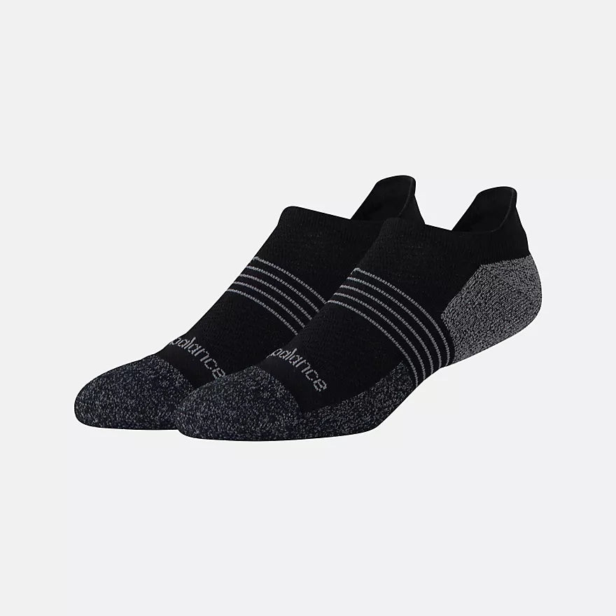 New Balance Pro Training Tab Black Emb Grey Logo 2 Pack Socks