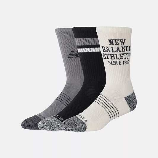 New Balance Active Graphic Crew Assorted Colors 3 Pack Socks