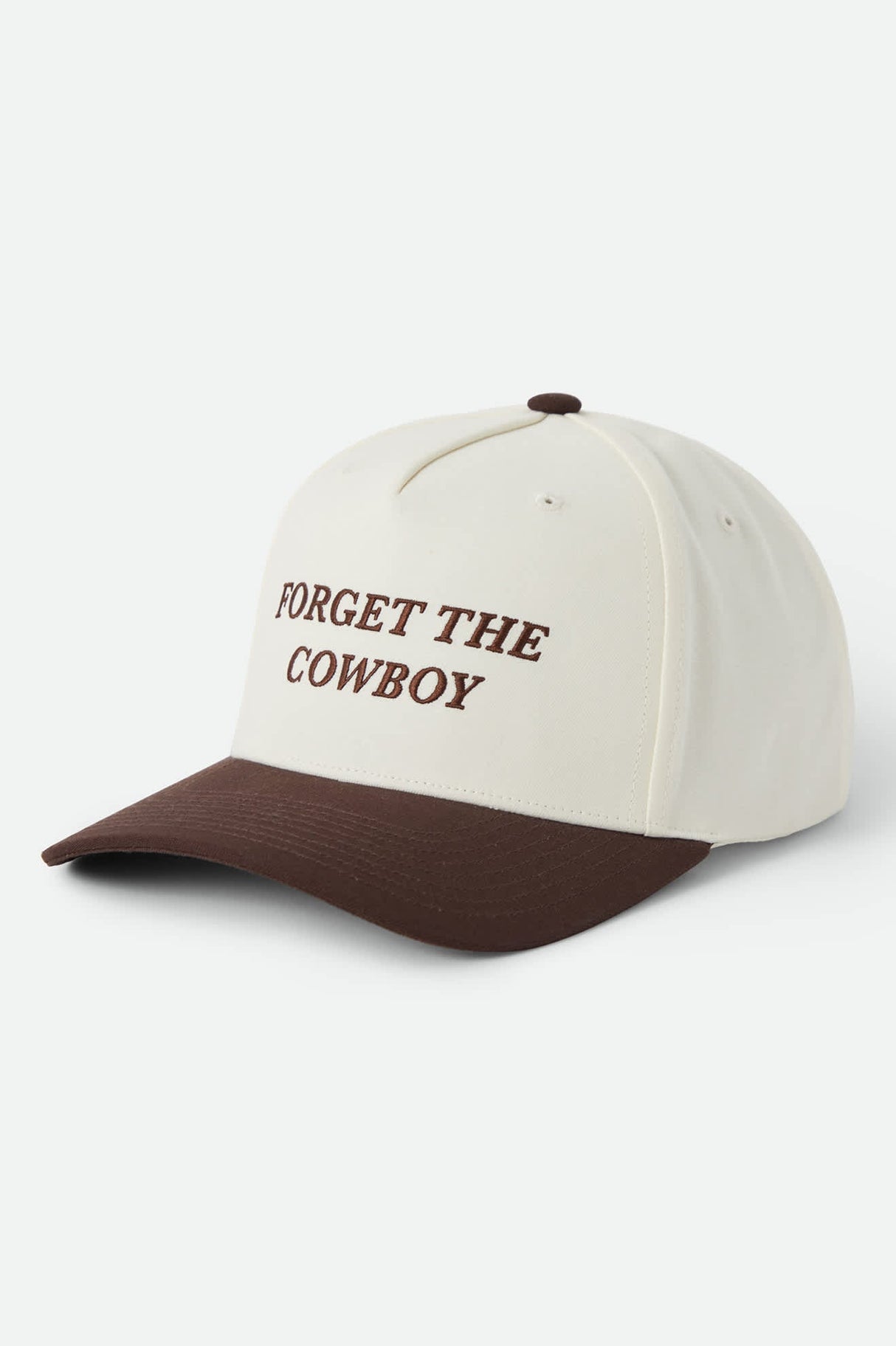 Brixton Forget The Cowboy NP MP Chocolate Off White Snapback Hat