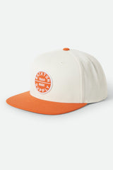 Brixton Oath III OFF White/Burnt Orange Snapback Hat