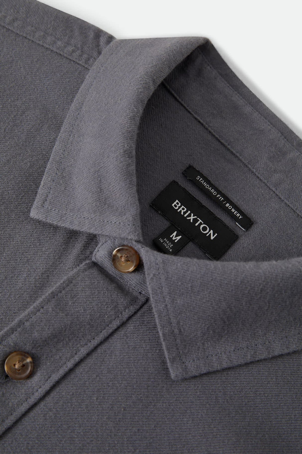 Brixton Bowery Lightweight Ultra Future Grey L/s Flannel Shirt