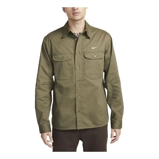 Nike SB Woven Skate Neutral Olive L/S Button Up Shirt