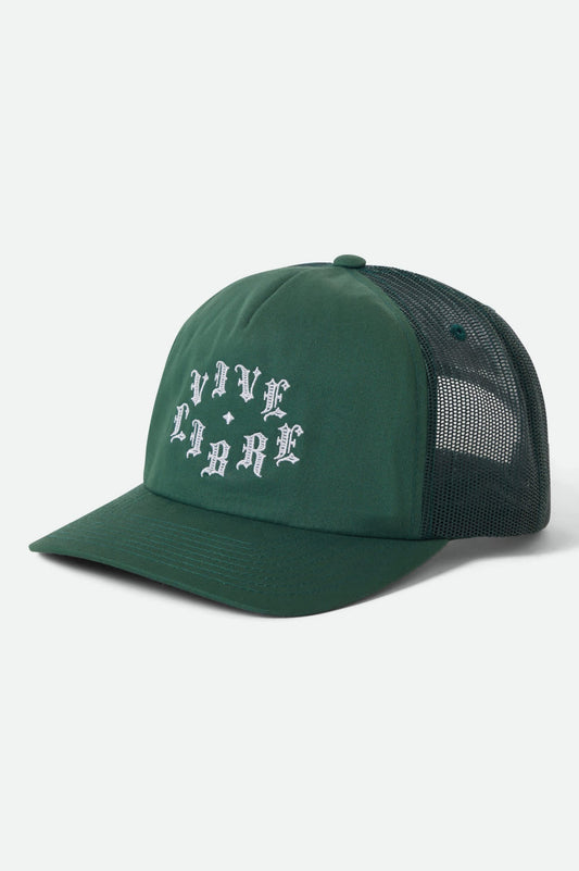 Brixton Vive Libre MP Primal Green Trucker Snapback Hat