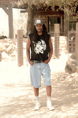 Brixton Wolcott Worn In Black Boxy Muscle Tank