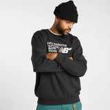 New Balance Numeric Logo Black French Terry Crewneck Sweatshirt