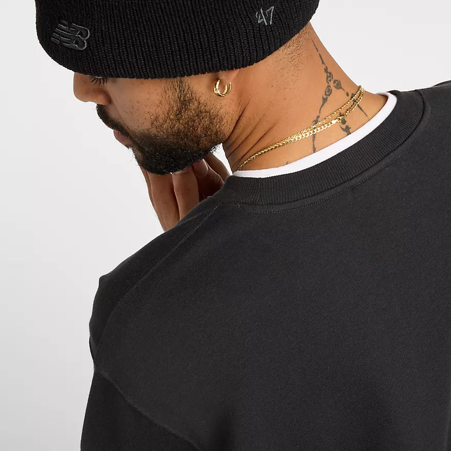 New Balance Numeric Logo Black French Terry Crewneck Sweatshirt