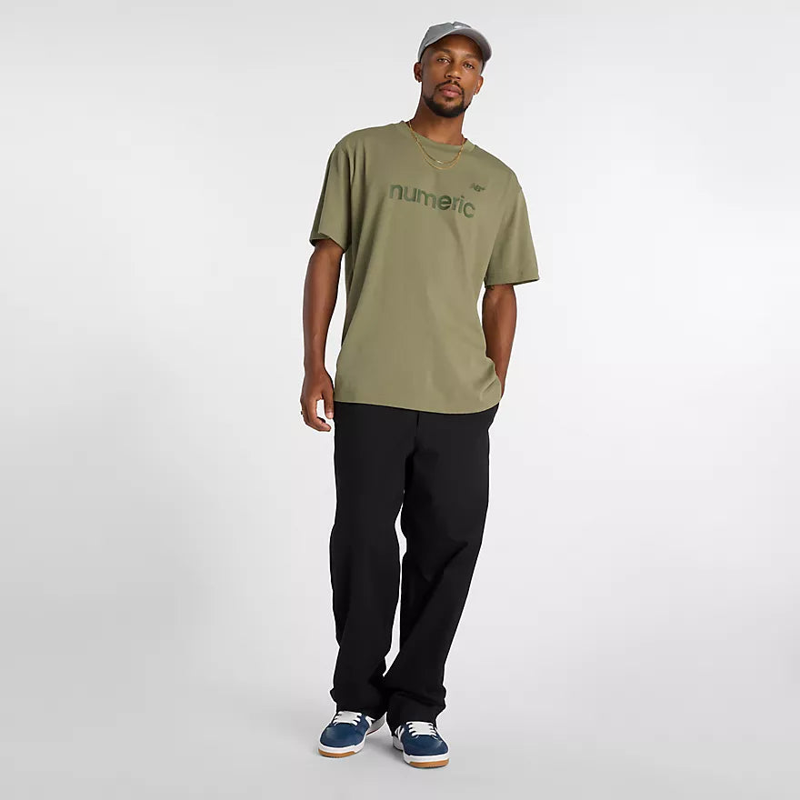 New Balance Numeric Cotton Jersey Dark Olivine S/s Shirt