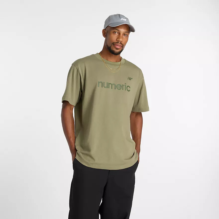 New Balance Numeric Cotton Jersey Dark Olivine S/s Shirt
