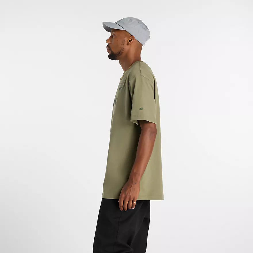 New Balance Numeric Cotton Jersey Dark Olivine S/s Shirt