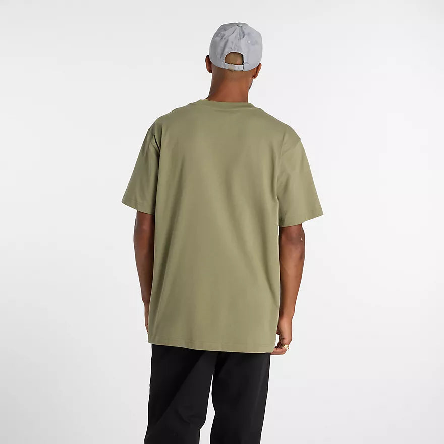New Balance Numeric Cotton Jersey Dark Olivine S/s Shirt