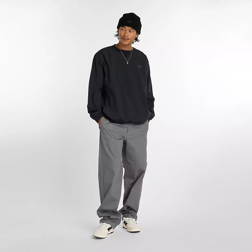 New Balance Numeric Black Woven Crewneck Sweatshirt