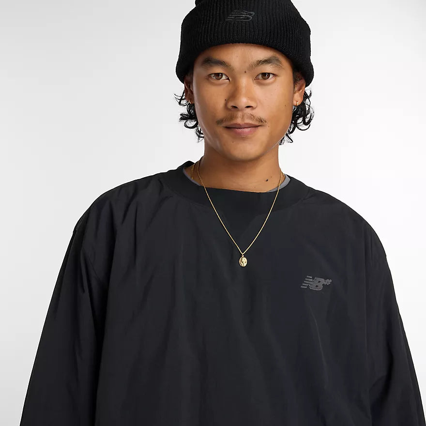 New Balance Numeric Black Woven Crewneck Sweatshirt