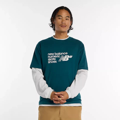 New Balance Numeric Stacked Graphic Medusa Green S/s Shirt