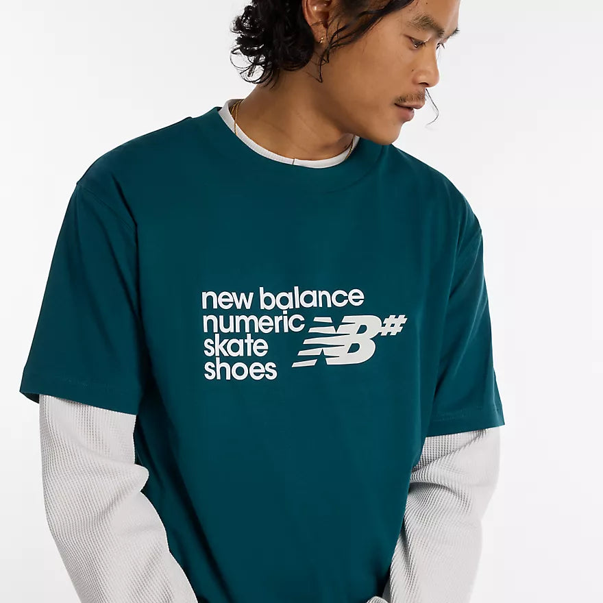 New Balance Numeric Stacked Graphic Medusa Green S/s Shirt