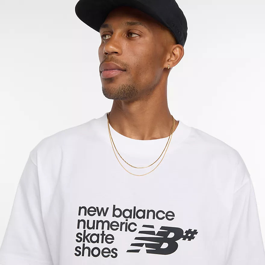 New Balance Numeric Stacked Graphic White S/s Shirt