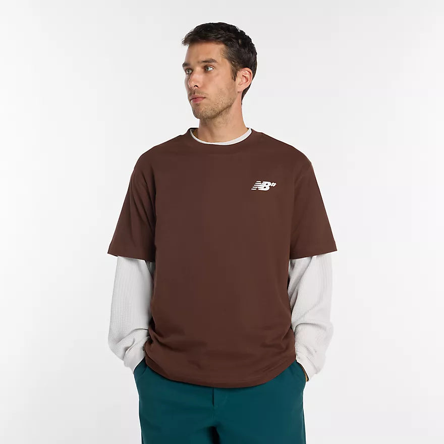 New Balance Numeric Small Logo Pumpernickel S/s Shirt