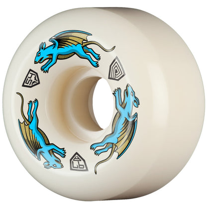 Powell Peralta Dragon Formula Blue Nano Rat 54mm x 34mm AV6 Skateboard Wheels
