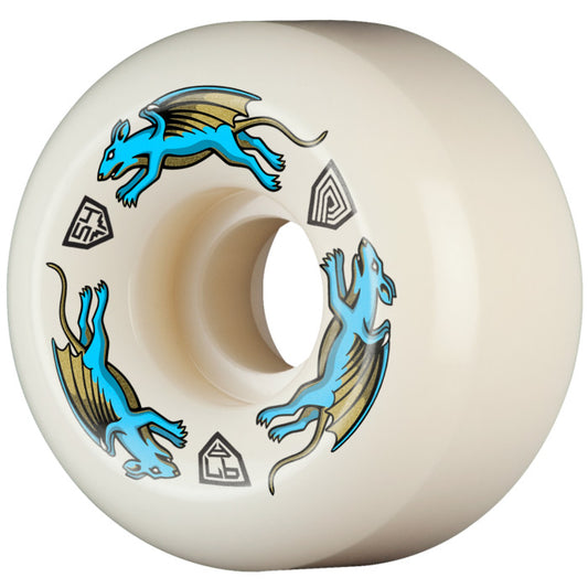 Powell Peralta Dragon Formula Blue Nano Rat 54mm x 34mm AV6 Skateboard Wheels