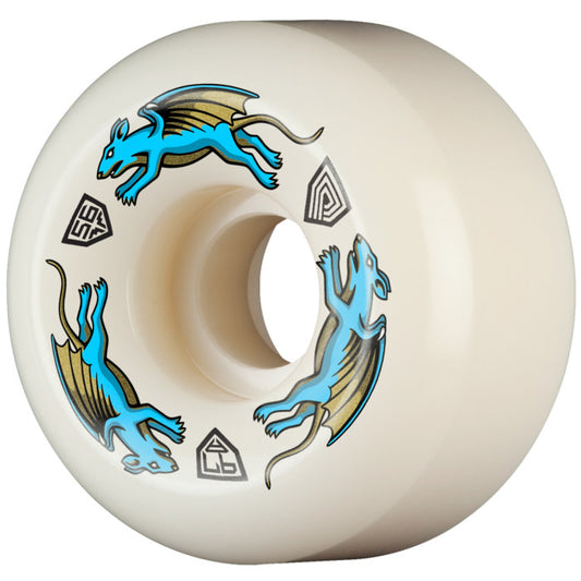 Powell Peralta Dragon Formula Blue Nano Rat 56mm x 36mm AV6 Skateboard Wheels