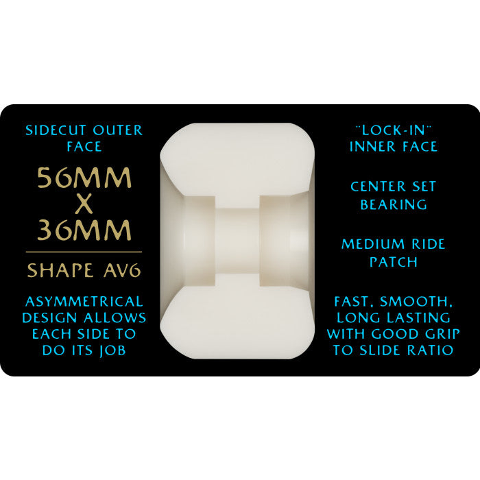 Powell Peralta Dragon Formula Blue Nano Rat 56mm x 36mm AV6 Skateboard Wheels