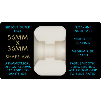 Powell Peralta Dragon Formula Blue Nano Rat 56mm x 36mm AV6 Skateboard Wheels