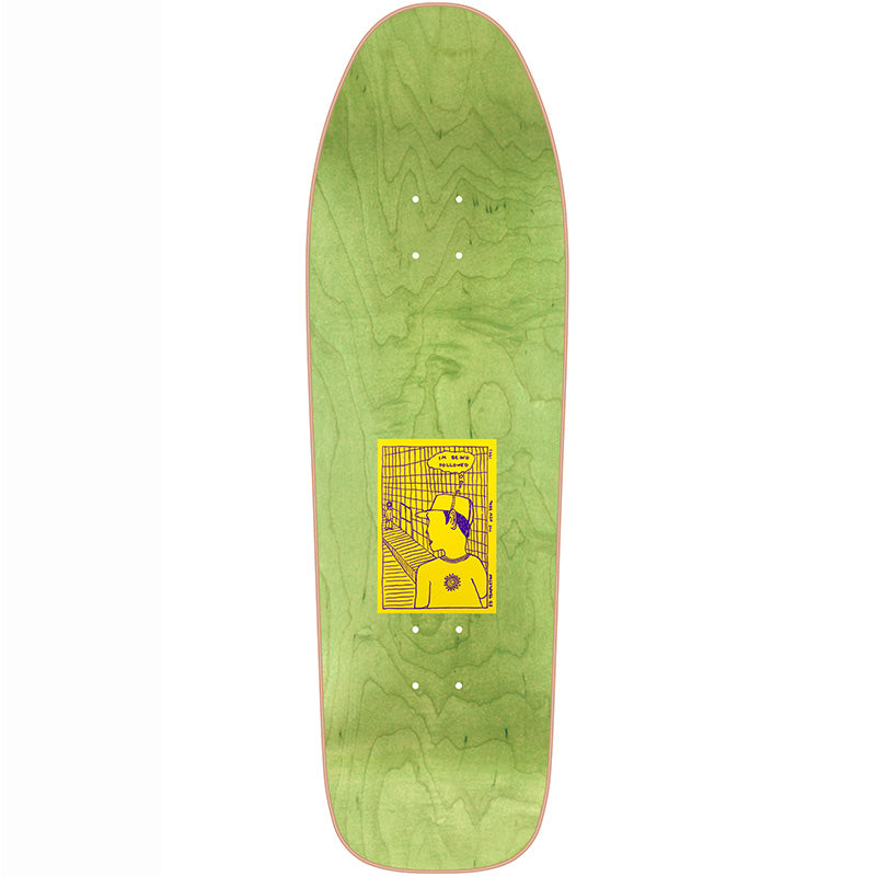 New Deal Templeton Man Neon Yellow HT 9.625" Skateboard Deck