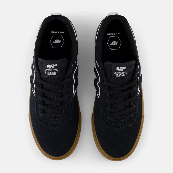New Balance Numeric 306 Jamie Foy Black/White/Gum Shoes