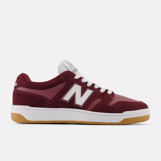 New Balance Numeric 480 Burgundy White Gum Shoes