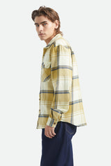 Brixton Bowery Lightweight Ultra Yellow Dusted Ochre L/s Flannel Shirt