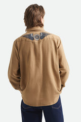 Brixton Waylon Lightweight Khaki Button Up Overshirt