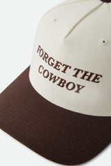 Brixton Forget THE Cowboy Chocolate/OFF White NP MP Women's Snapback Hat