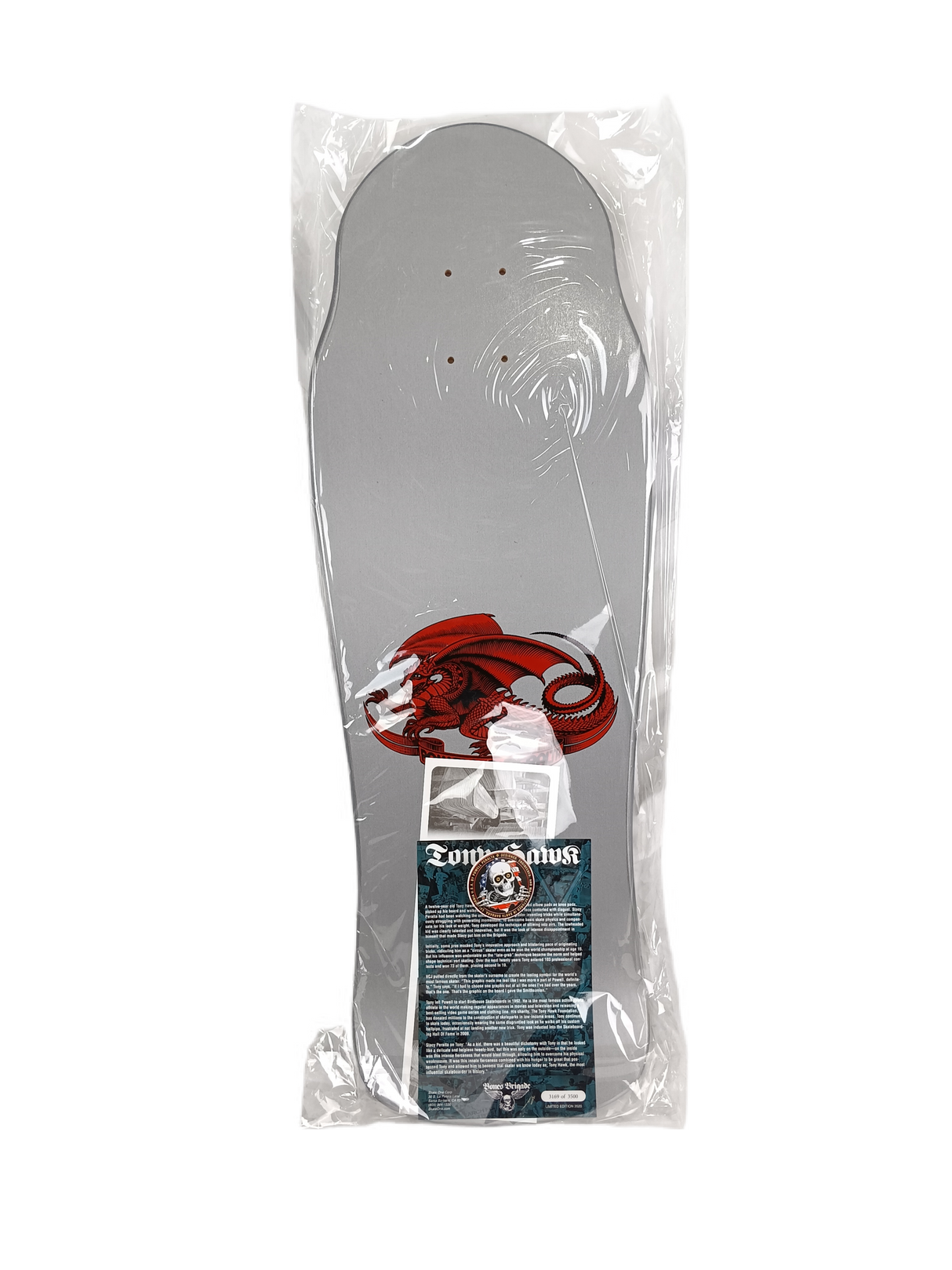 Powell Peralta Bones Brigade Tony Hawk Skull Silver Pink Size 10.4 Vintage NOS Re-Issue Deck
