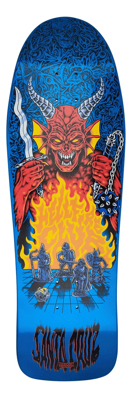 Santa Cruz Stranger Things Knox Hellfire Pit 10.07" x 31.27" Skateboard Deck