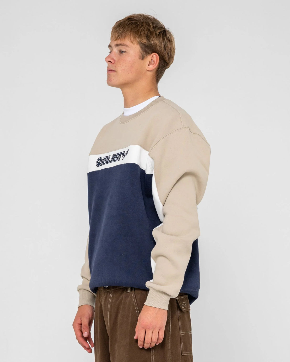 Rusty Pod Racer Navy Blue Crew Fleece