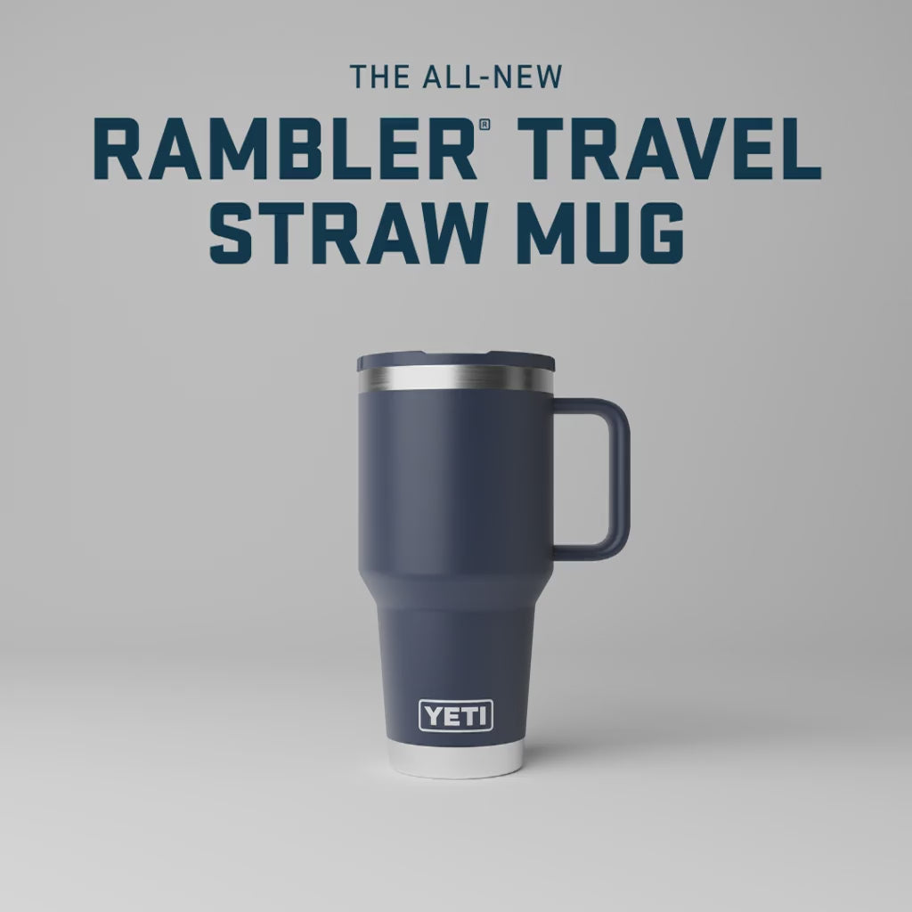 Yeti Rambler 20 oz Straw Travel Mug Cape Taupe