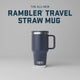 Yeti Rambler 20 oz Straw Travel Mug Cape Taupe