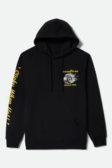 Brixton Goodyear Cheater Slick Black Hooded Sweatshirt