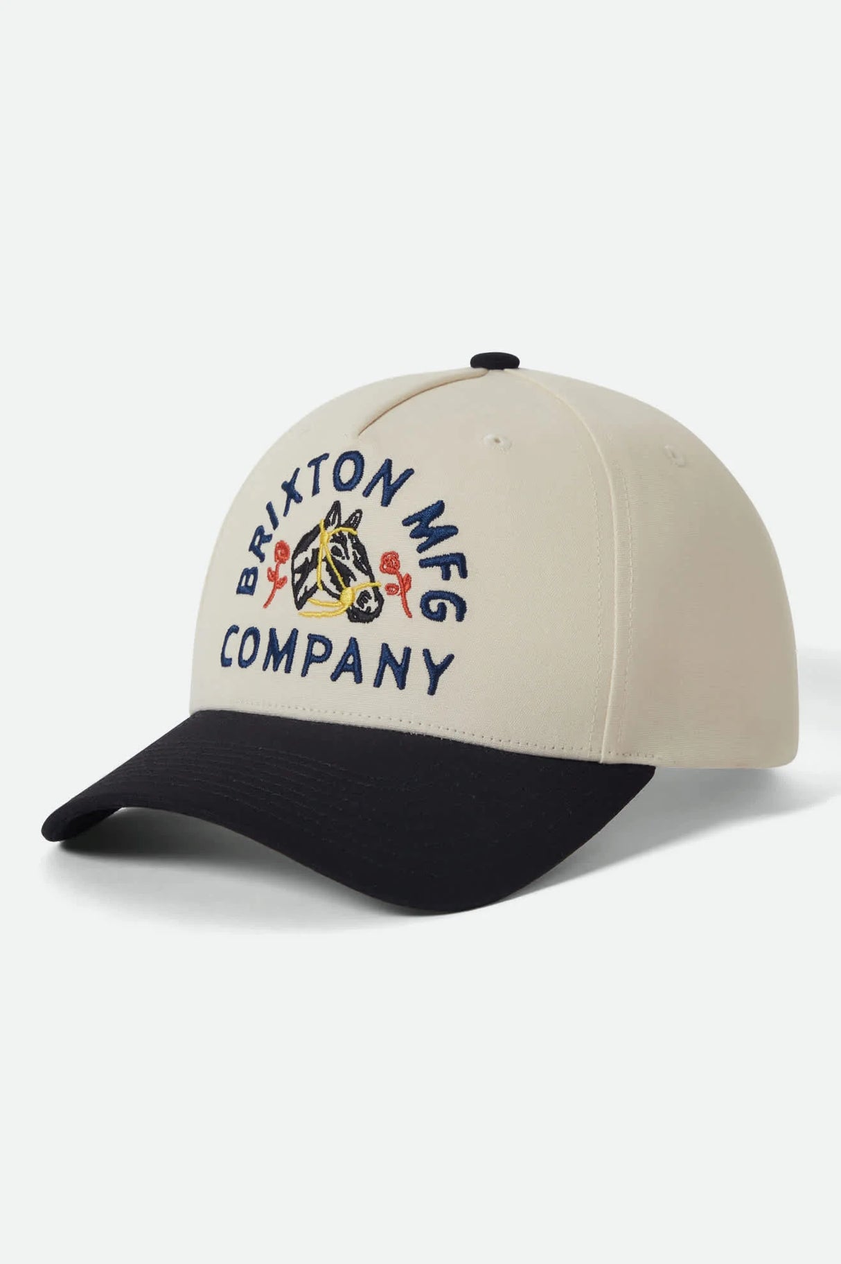 Brixton Trophy Horse NP MP Black Off White Snapback Hat