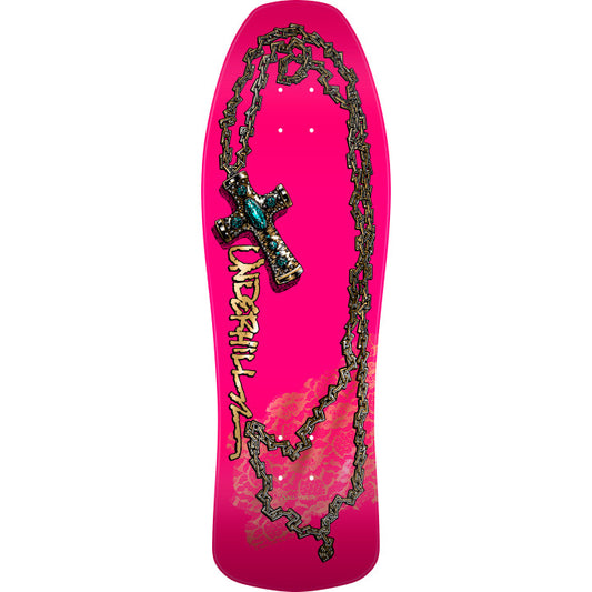 Powell Peralta Ray Underhill Cross '03' Pink / Gold Foil 10" Reissue Skateboard Deck