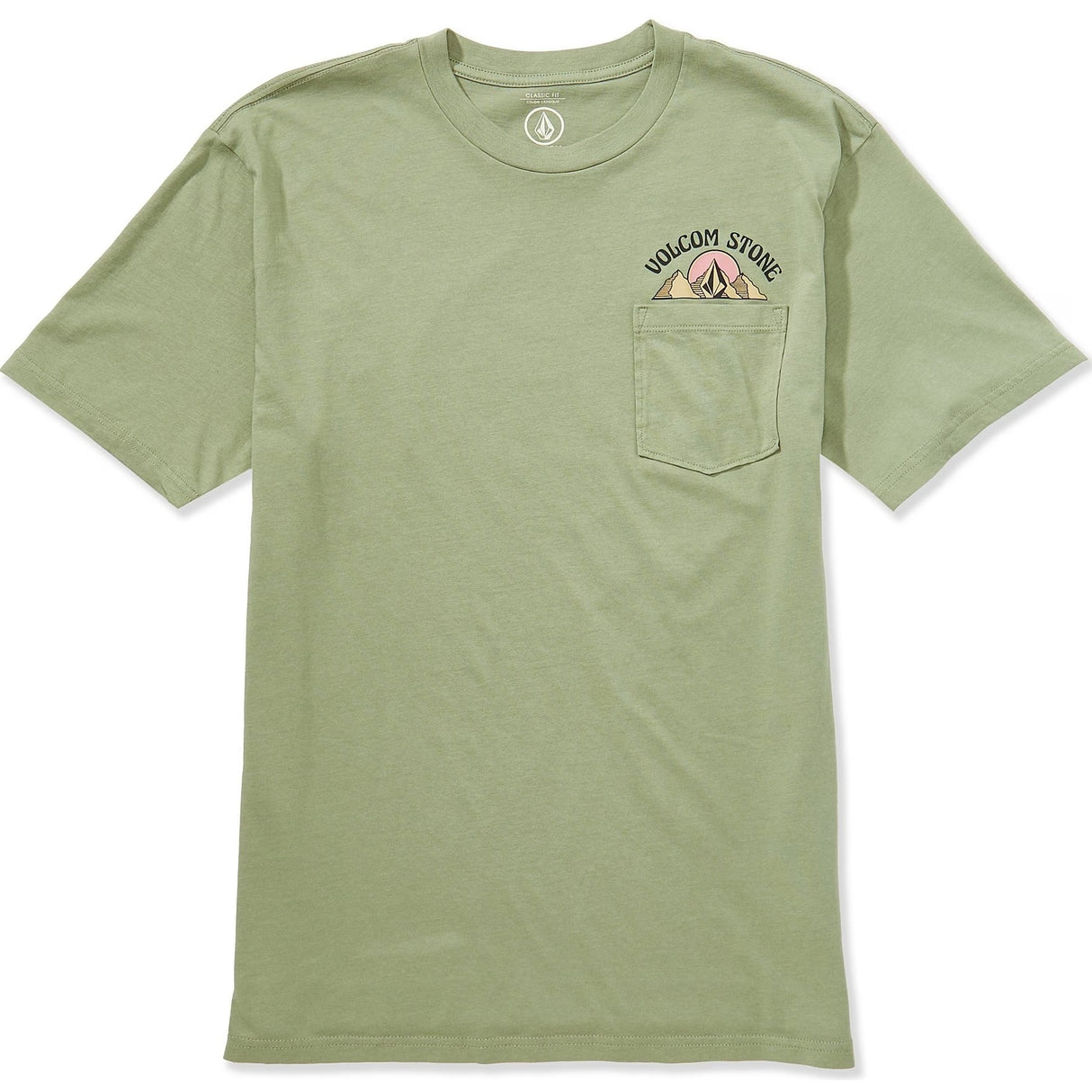 Volcom Great Divide Olive Green S/s Shirt