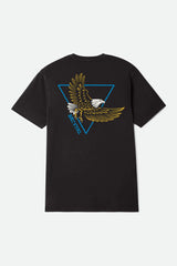 Brixton Opal Black Worn Wash S/s Standard Tee Shirt