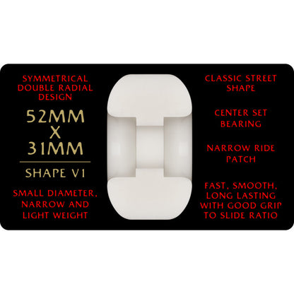 Powell Peralta Dragon Formula Red 93a 52mm x 31mm V1 Skateboard Wheels