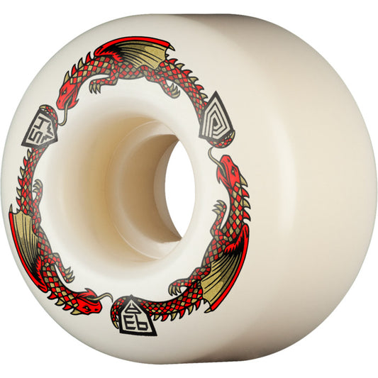 Powell Peralta Dragon Formula Red 93a 54mm x 34mm V4 Skateboard Wheels