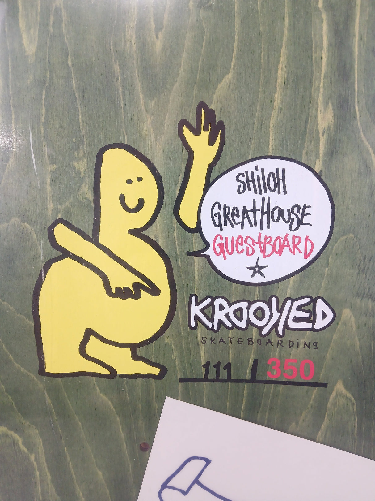 Krooked Shiloh Greathouse Guest Model Blue Red White Size 7.75" Vintage NOS Deck