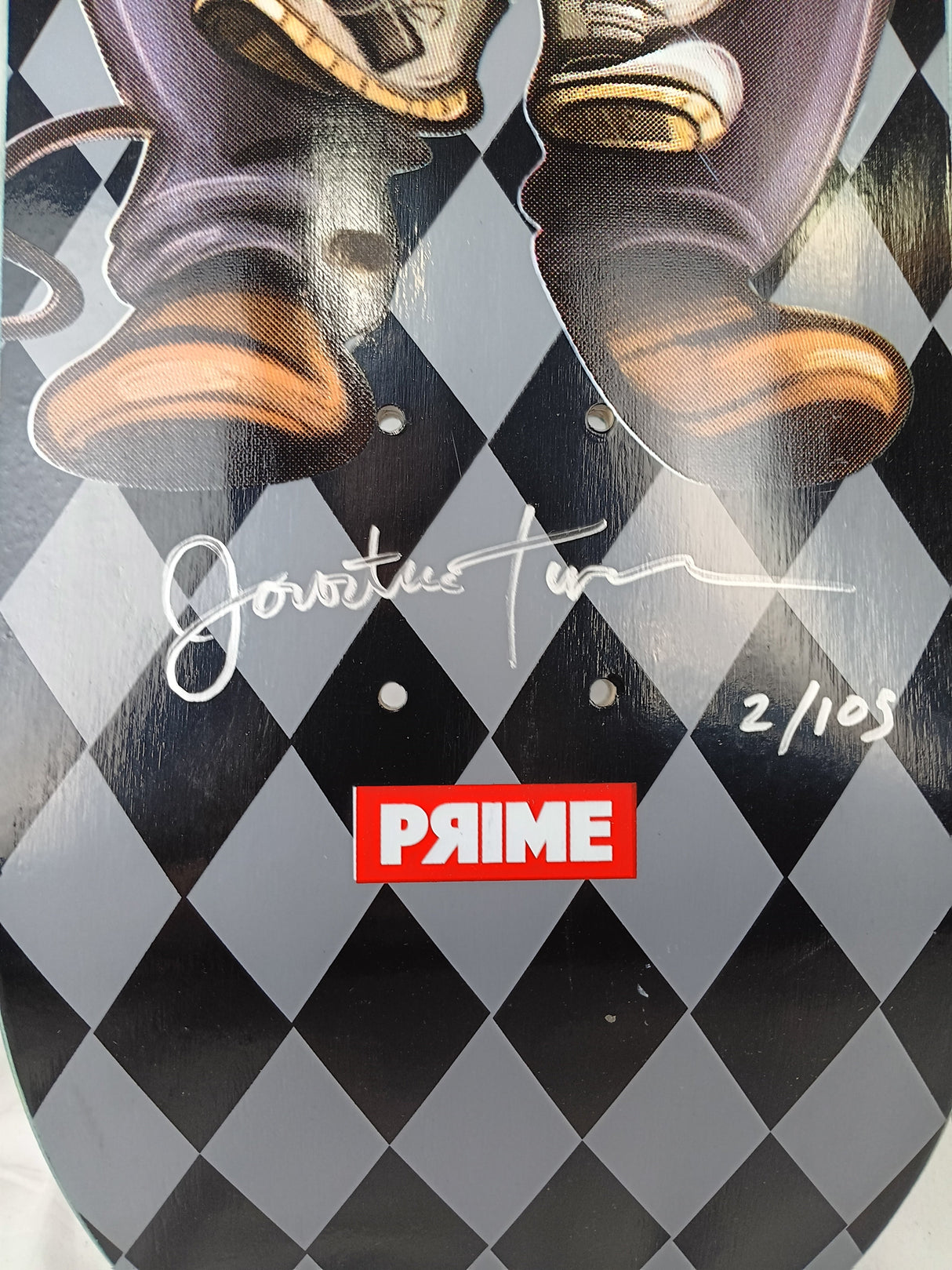 Prime Jovontae Turner Autographed Kanye West Donald Trump Puppett Black Grey Red Size 8.25" Vintage NOS Deck