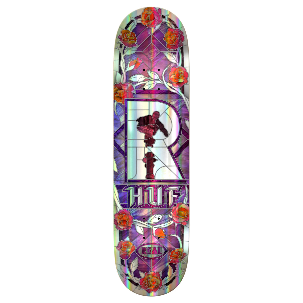 Real HUF Holographic Cathedral 8.25" Skateboard Deck