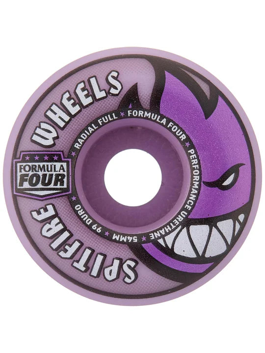Spitfire F4 99a 54mm Radial Full Purple Skateboard Wheels